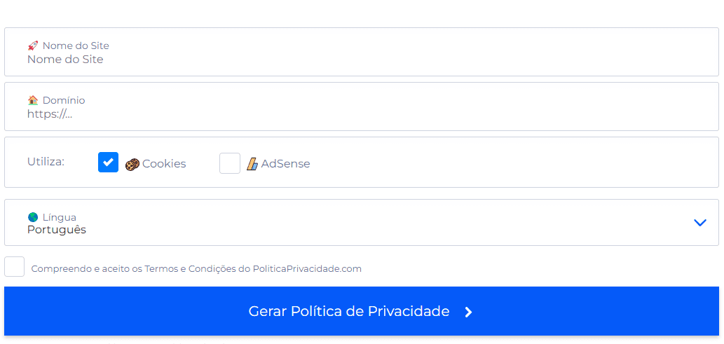 gerador de politica de privacidade