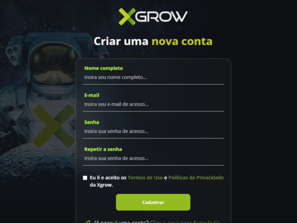 Cadrastro Xgrow